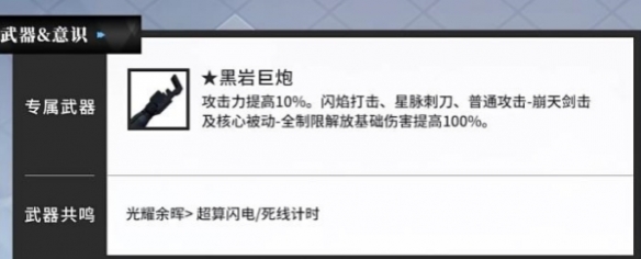 《戰(zhàn)雙帕彌什》黑巖射手武器共鳴推薦
