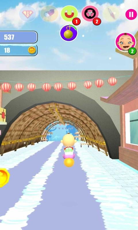 嬰兒雪地酷跑