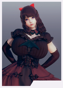 《AI少女》成熟卷發連衣裙大小姐MOD