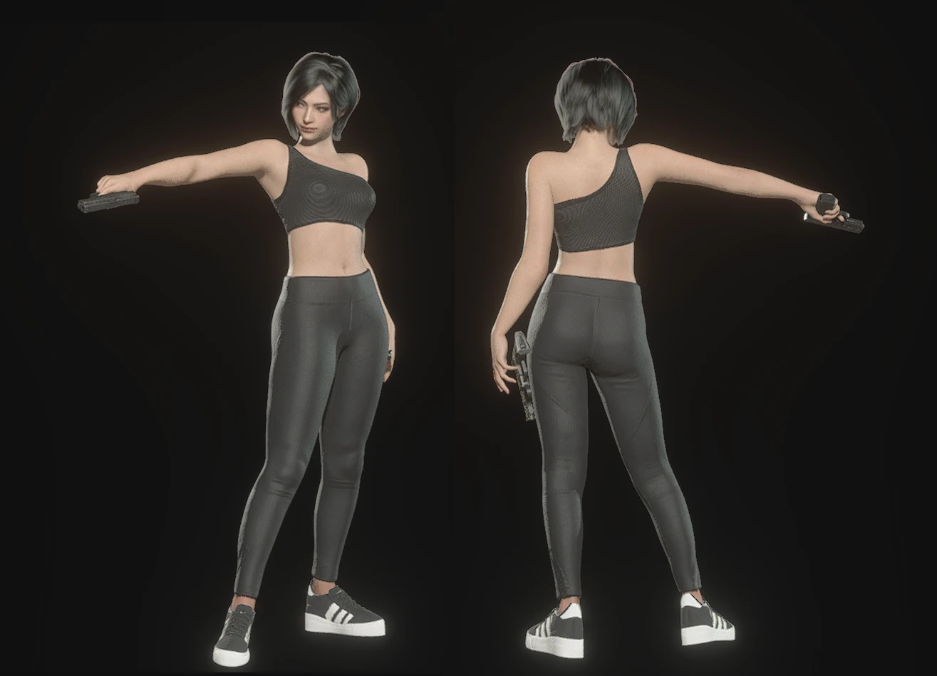 《生化危機4：重制版》黑色運動服MOD