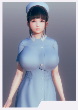 《AI少女》黑色馬尾淡藍(lán)色護(hù)士裝小姐姐MOD