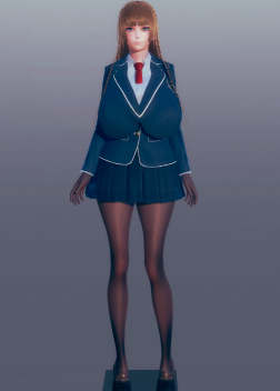《AI少女》橙發公主切黑絲制服美少女MOD