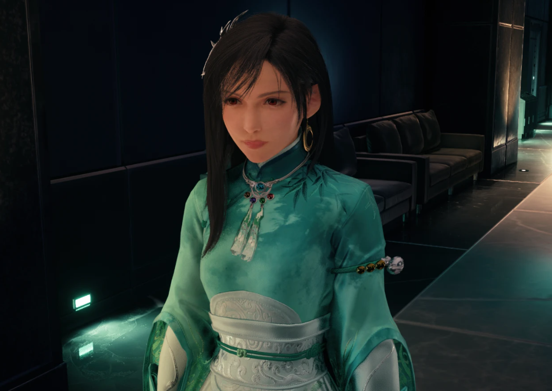 《最終幻想7：重制版》蒂法cos仙劍月清疏MOD