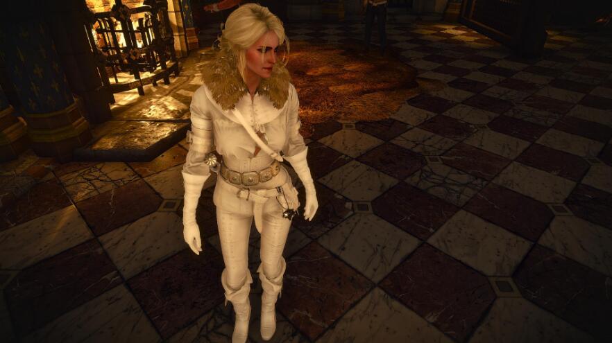 《巫師3次世代版》希里服裝白色配色MOD