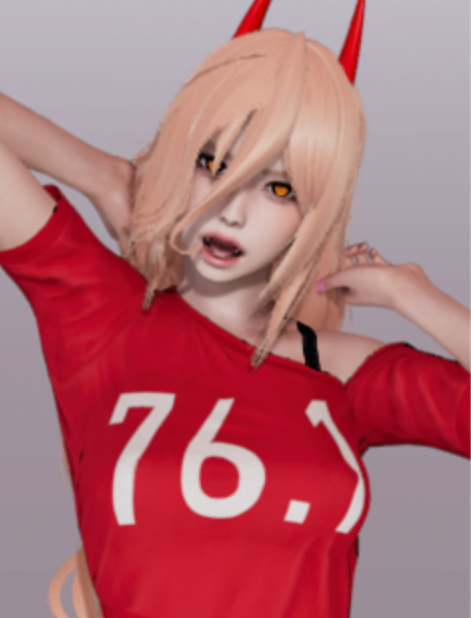 《AI少女》電鋸人粉毛活潑美少女帕瓦M(jìn)OD