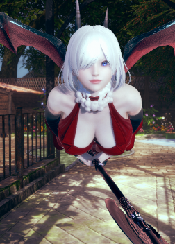 《AI少女》白色短發(fā)紅色緊身衣魅魔小姐姐MOD