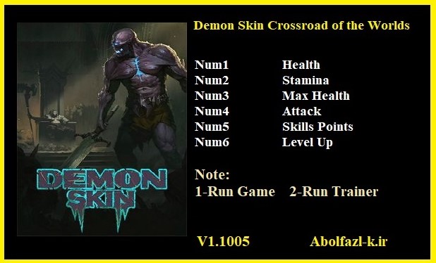 《惡魔皮膚》v1.1005六項修改器[Abolfazl]