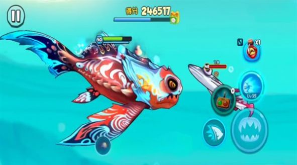 模擬鯊魚狩獵求生