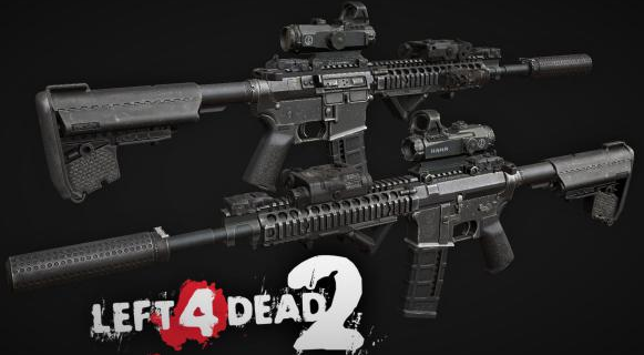 《求生之路2》HK416取代M16自動步槍MOD