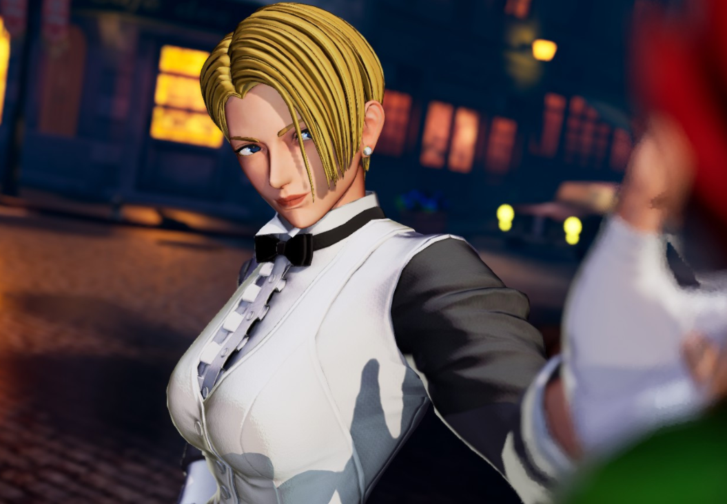 《拳皇15》女格斗家King帥氣黑白配色西裝MOD