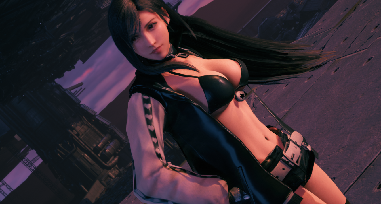 《最終幻想7：重制版》蒂法cos死或生6穗乃果比基尼外套MOD