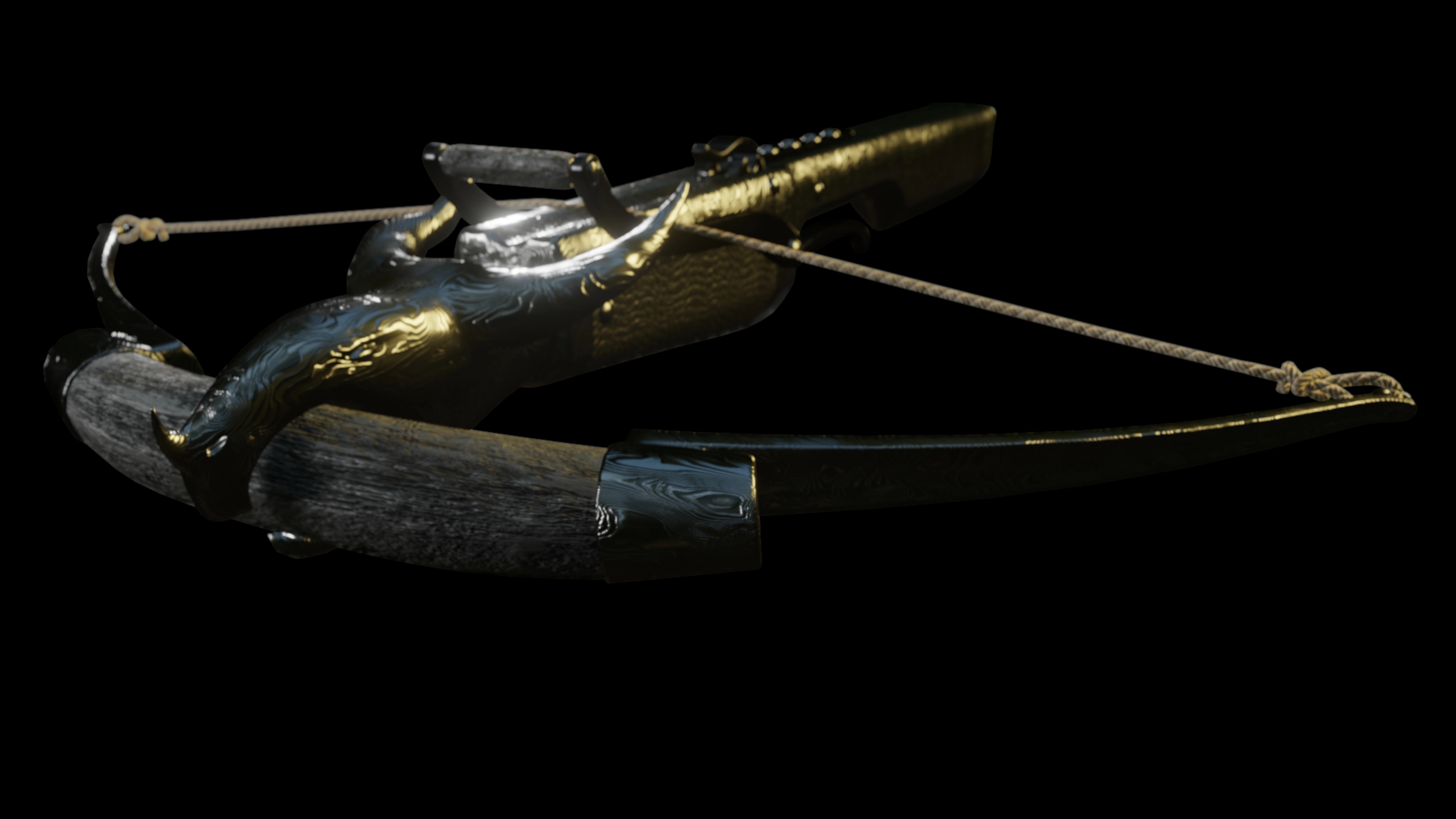 《上古卷軸5：天際重置版》烏木大馬士革弩MOD