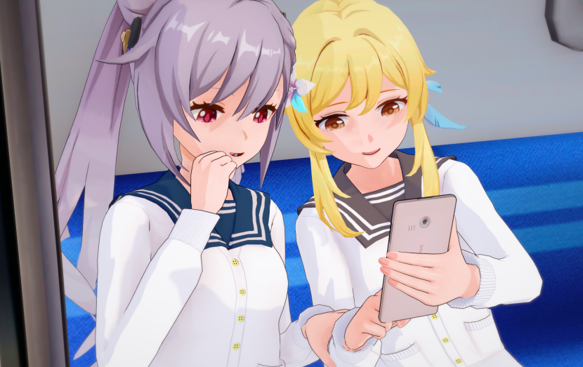 《戀活Sunshine》可愛金色短發(fā)旅行者熒MOD