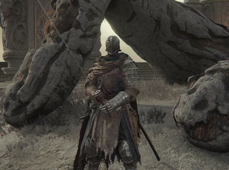 《艾爾登法環》黑暗之魂2亞倫騎士頭盔替換浪人頭盔MOD