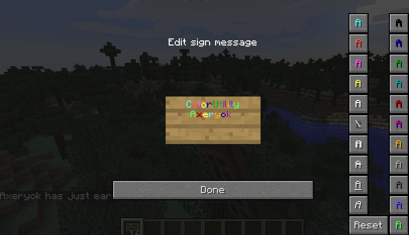 《我的世界》1.12.2簡便顏色代碼MOD