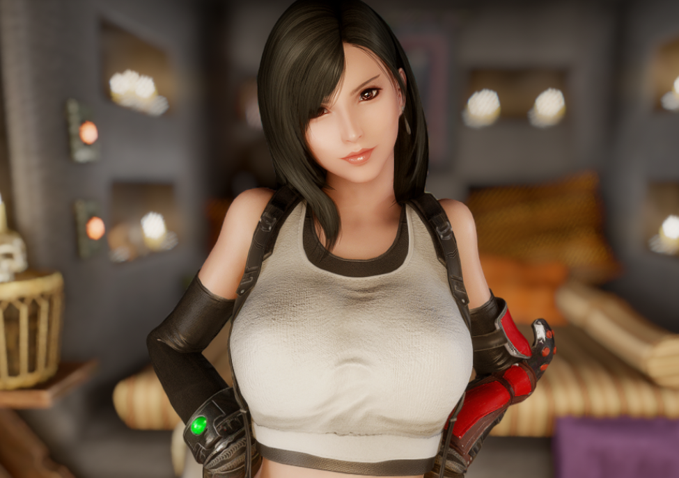 《上古卷軸5：天際重制版》最終幻想蒂法女神面部預(yù)設(shè)MOD