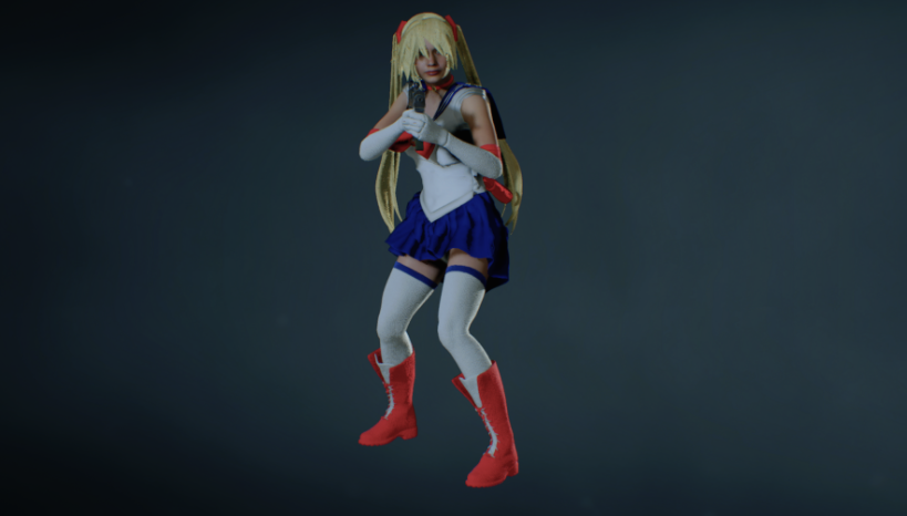 《生化危機2：重制版》克萊爾cos美少女戰士金發雙馬尾插件MOD