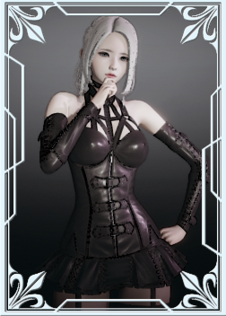 《AI少女》黑色緊身衣英氣白發御姐MOD