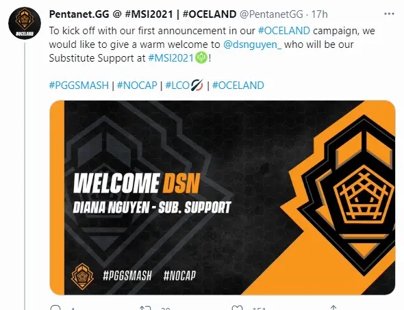 MSI女選手上線！PGG官宣女輔助隨隊出征冰島。