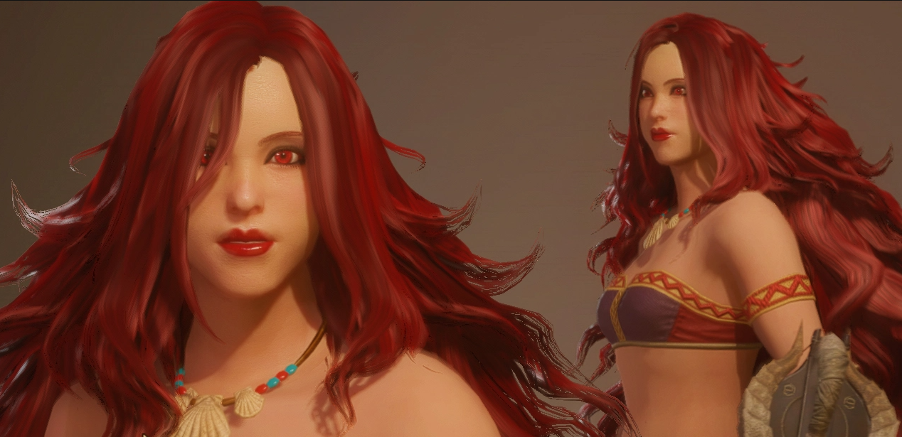 《怪物獵人世界：冰原》狂野的女性長發MOD