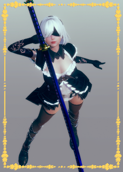 《AI少女》黑白女仆裝尼爾2B小姐姐MOD