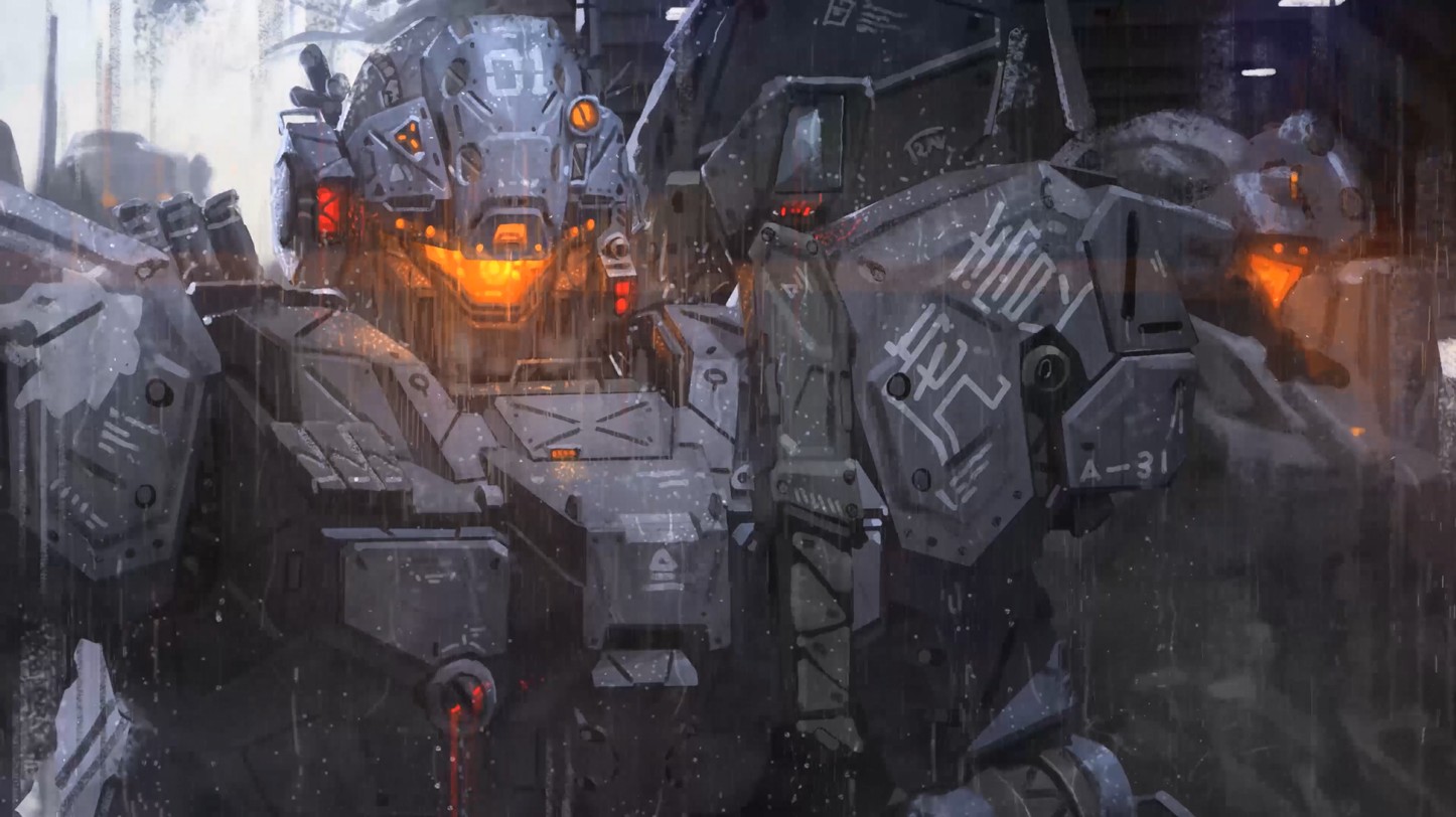《Wallpaper Engine》暴雨中的杰斯塔高達動態壁紙