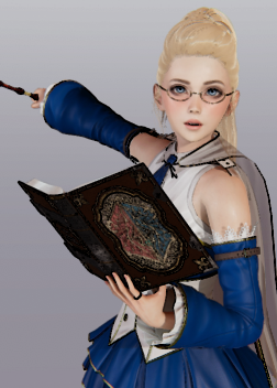 《AI少女》金發(fā)藍衣眼鏡女魔法師MOD
