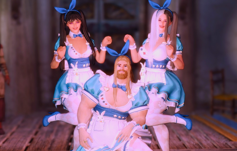 《上古卷軸5：天際重制版》愛麗絲夢游仙境女仆套裝MOD