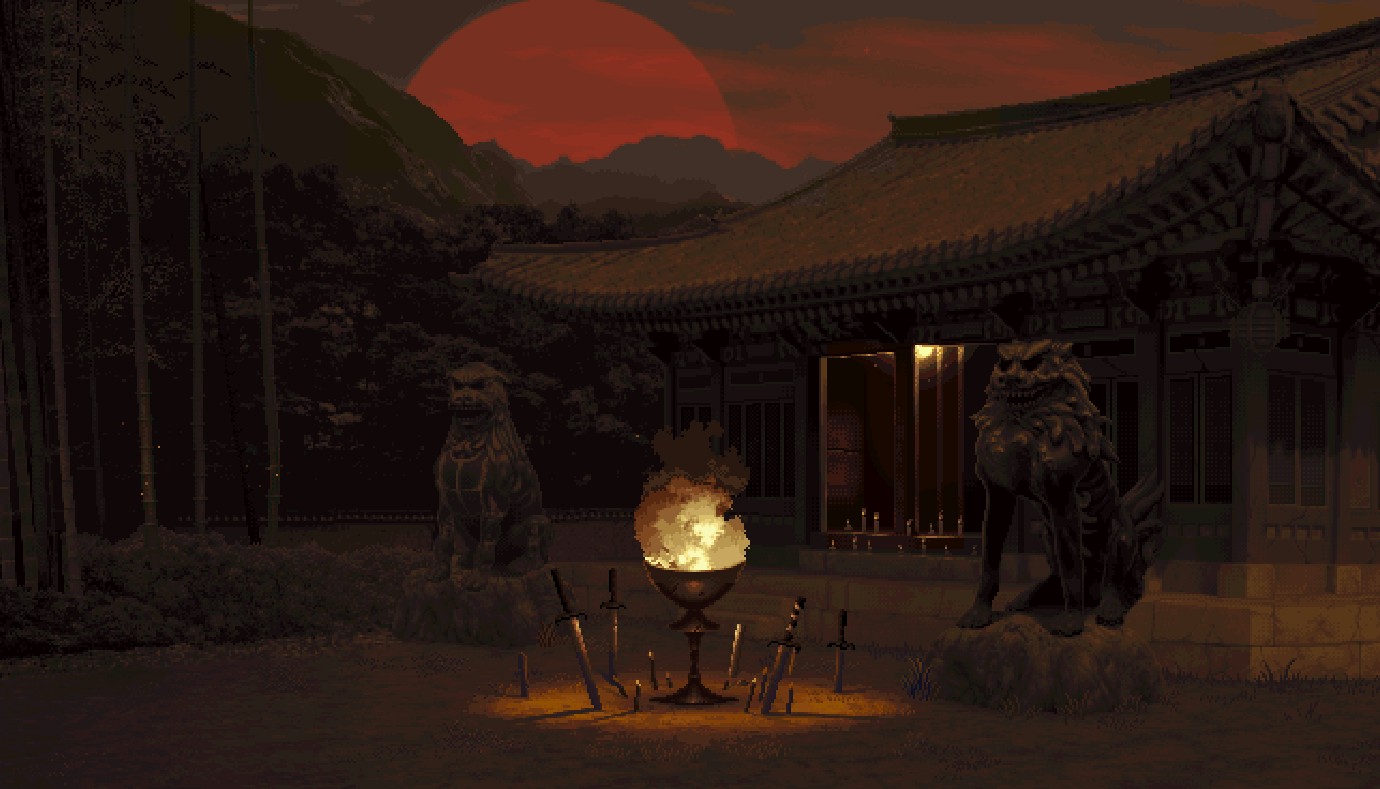 《Wallpaper Engine》像素風(fēng)廟宇劍冢動(dòng)態(tài)壁紙