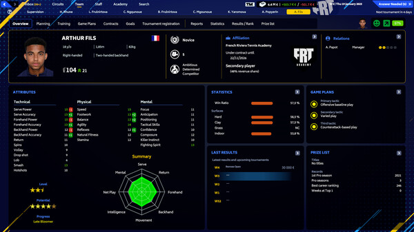 網(wǎng)球經(jīng)理2023