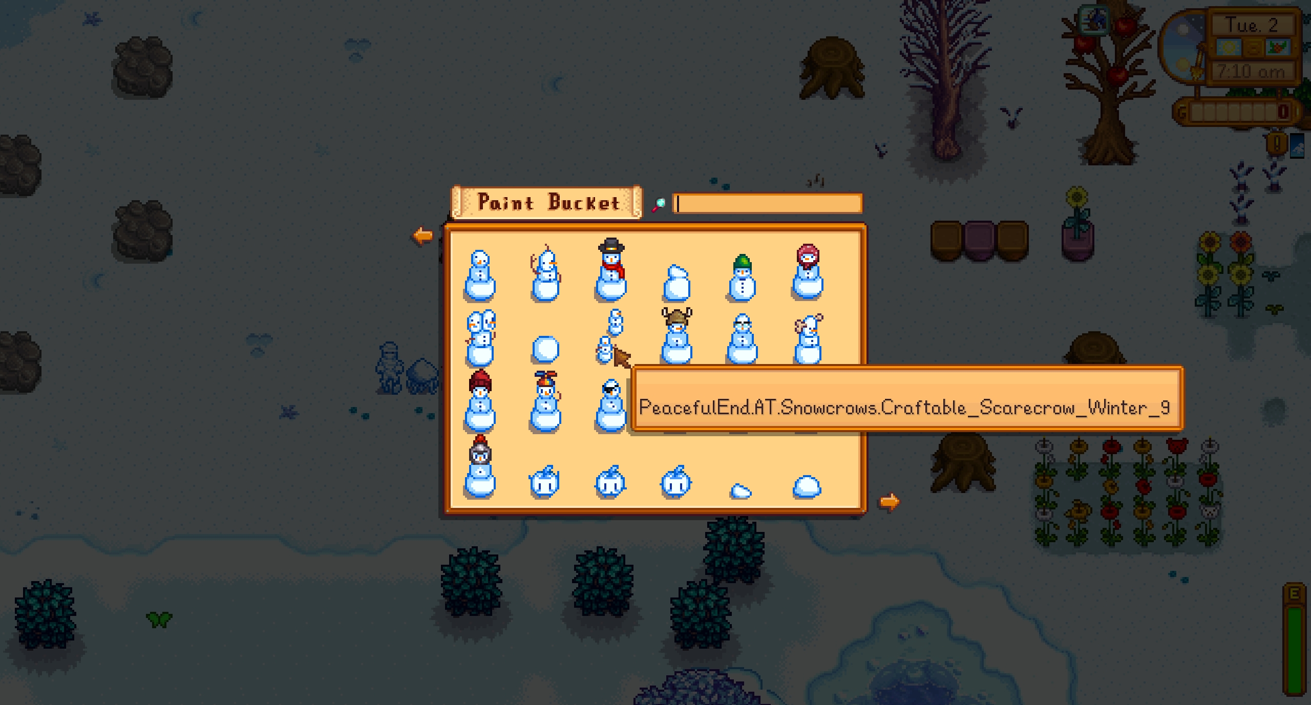 《星露谷物語》冬季雪人稻草人MOD