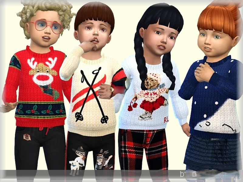 《模擬人生4》兒童冬季毛衣MOD