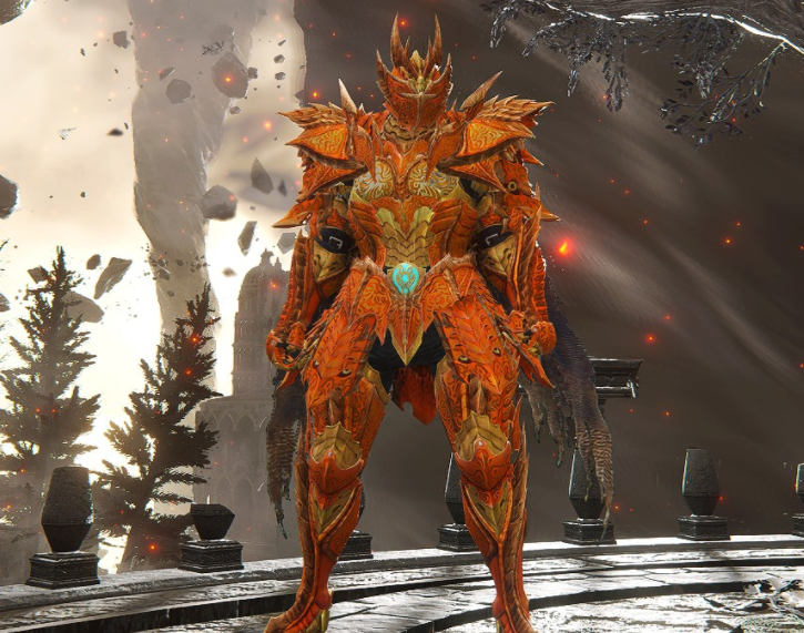 《艾爾登法環》怪物獵人冥赤龍鎧甲替換鐵棘套裝MOD