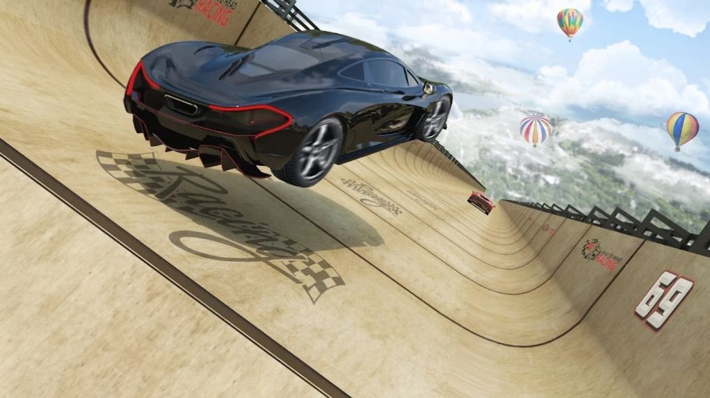 超級(jí)汽車特技比賽3D
