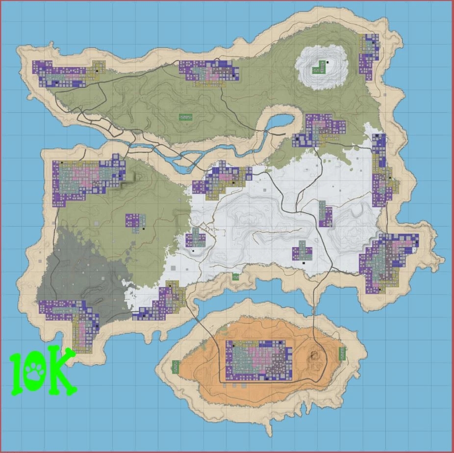 《七日殺》FluffyPanda絕地求生Erangel小島10K地圖A21MOD