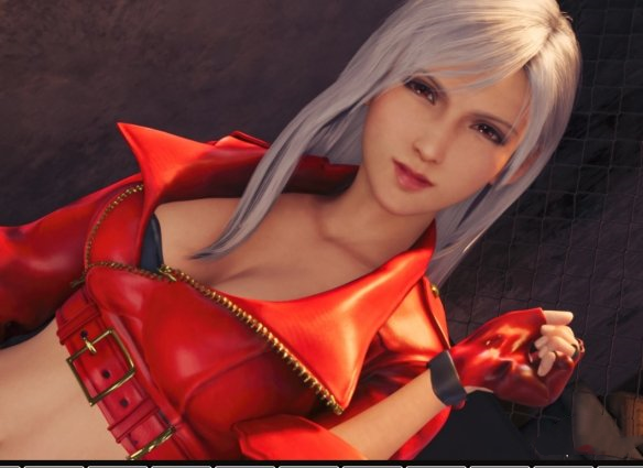 《最終幻想7：重制版》蒂法cos拳皇15安琪兒熱情紅色MOD