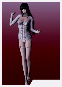 《AI少女》白色緊身衣吊帶襪誘人御姐MOD