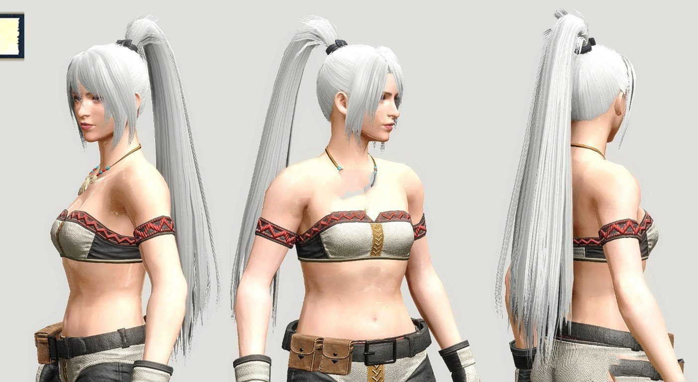 《怪物獵人：崛起》更長更高的馬尾MOD