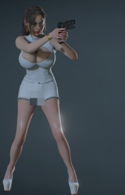 《生化危機2：重制版》克萊兒白色短褲MOD