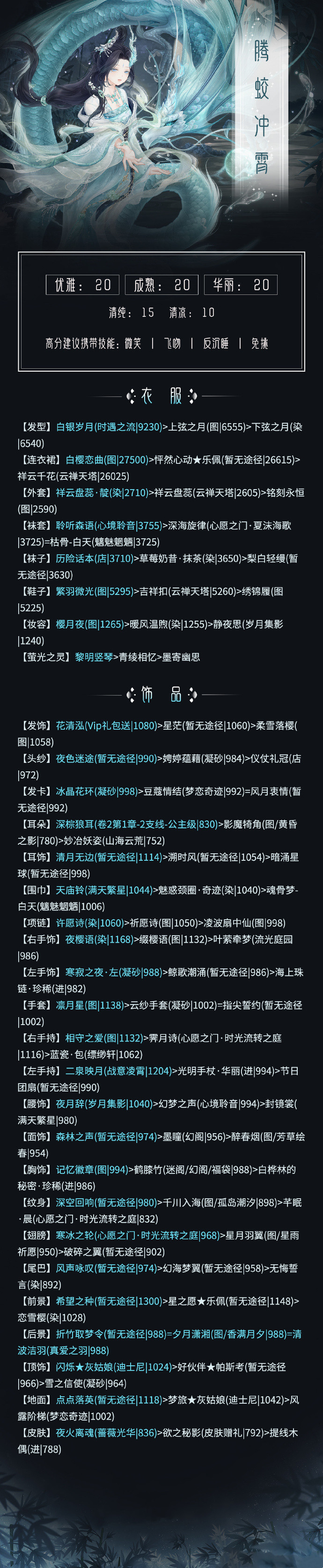 《奇跡暖暖》滿天繁星活動騰蛟沖霄高分搭配攻略