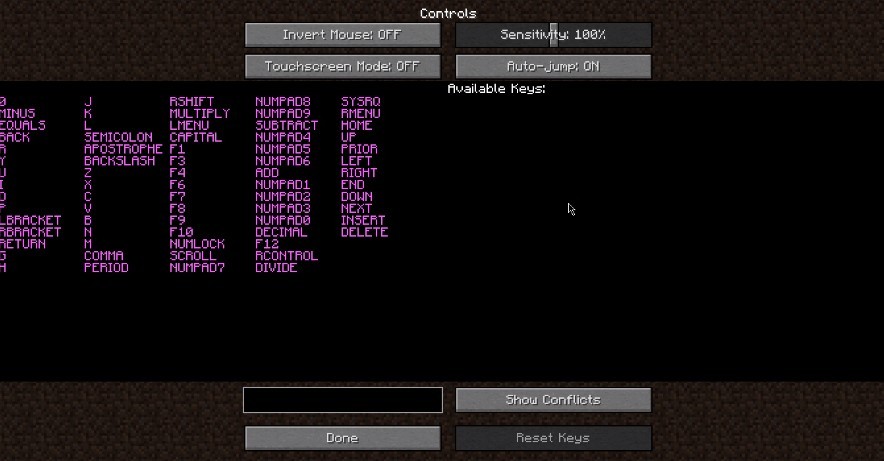 《我的世界》1.17.1鍵位沖突顯示MOD