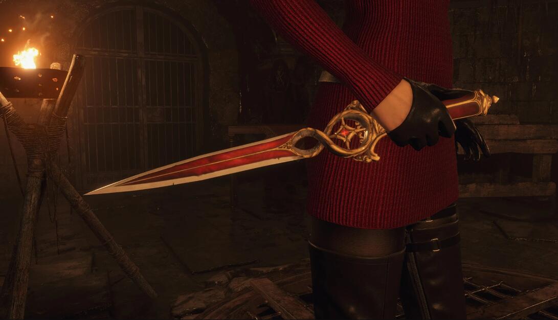 《生化危機4：重制版》博德之門3深紅惡作劇短劍MOD[正式版]