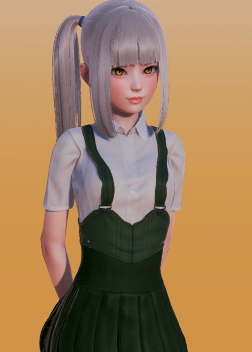 《AI少女》綠色吊帶裙襯衫白發嬌妹MOD