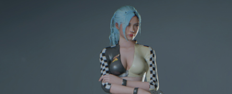 《生化危機2：重制版》艾達克萊爾藍發賽車女郎MOD