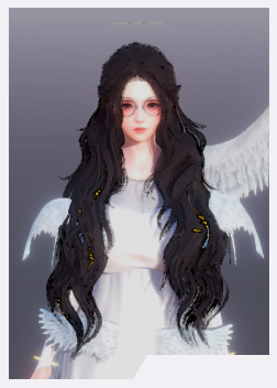 《AI少女》黑色長發白色長裙單翼女天使MOD