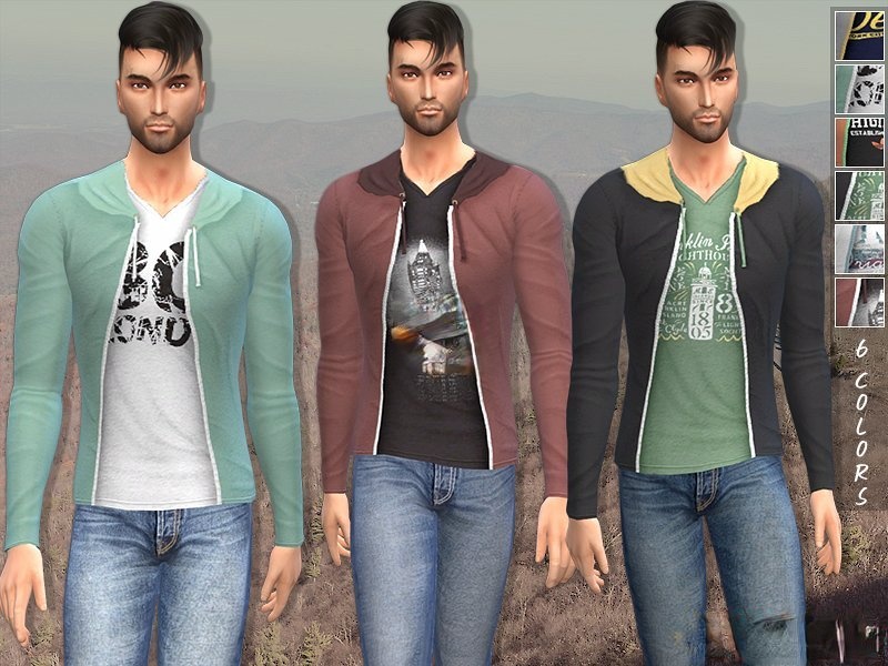 《模擬人生4》男性單薄運動衫MOD