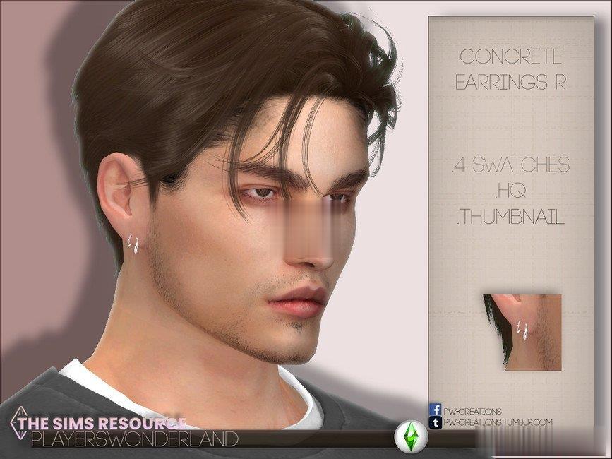 《模擬人生4》男士時尚迷你耳環MOD