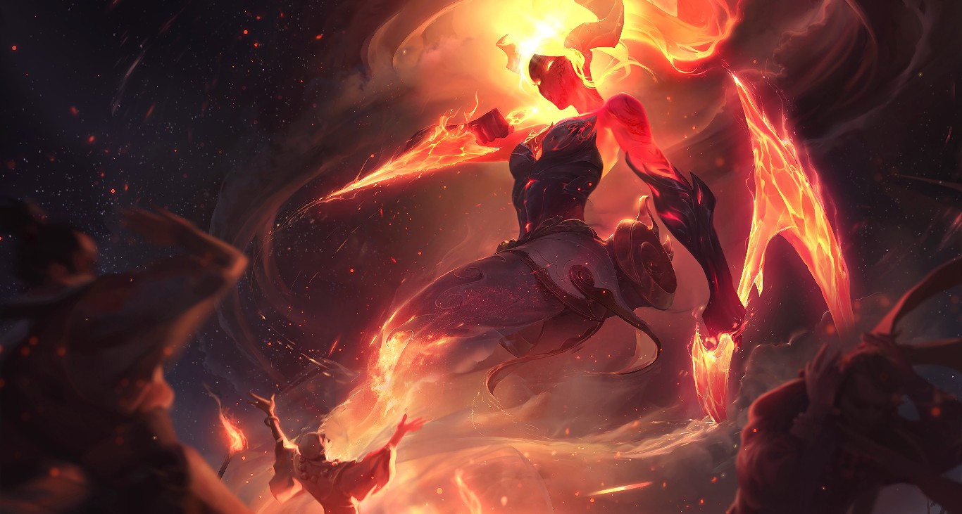 《Wallpaper Engine》奈落之炎阿卡麗原畫動態壁紙