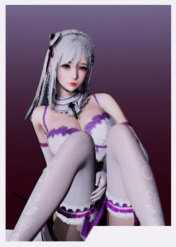 《AI少女》銀發白裙RE0女主角艾米莉亞MOD