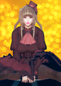 《AI少女》金色雙馬尾紅色哥特裙美少女MOD